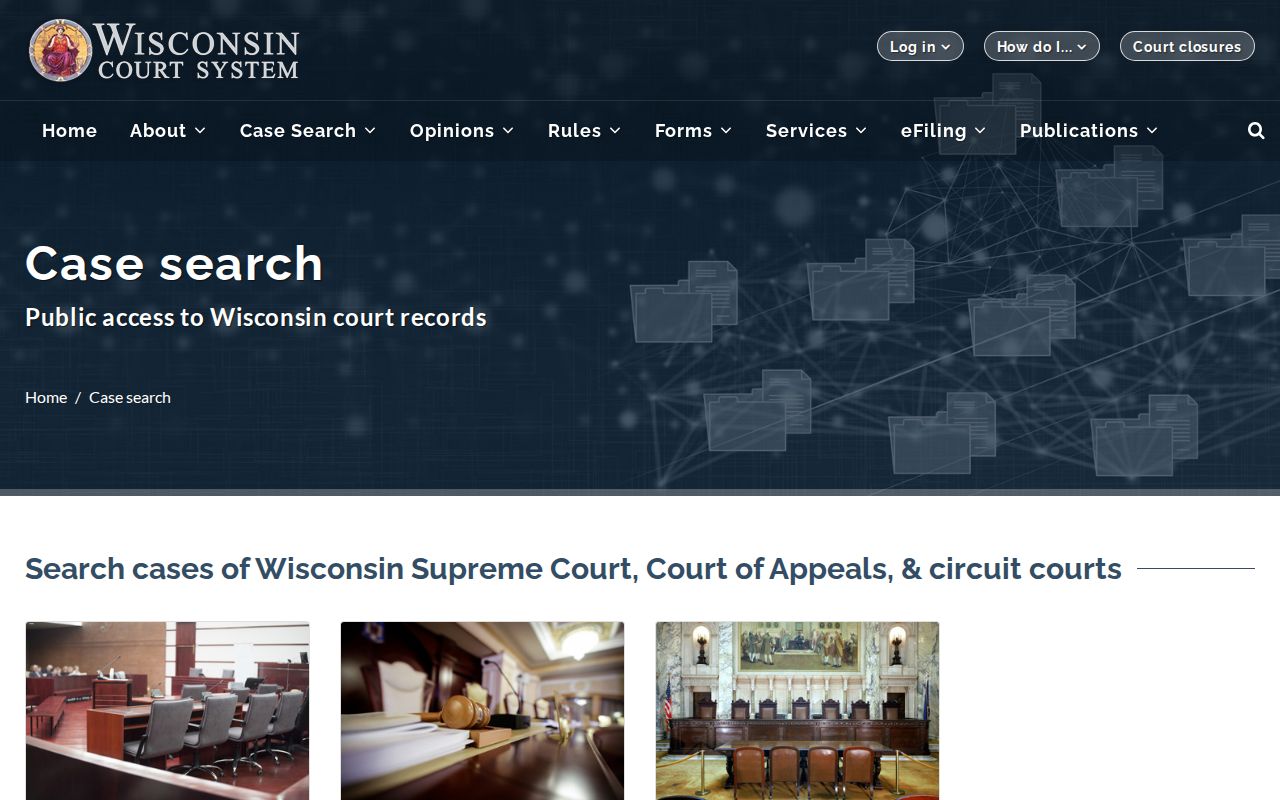 Lafayette County court disposition search through Wisconsin Circuit Court Access